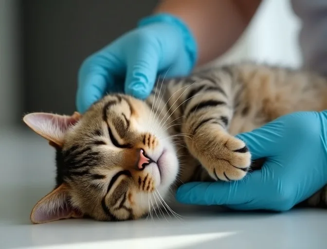 Specialist carefully handling a deceased cat with dignity in Watergardens